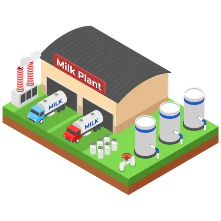 Milk Plant  Illustration