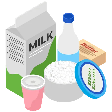 Milk Product Illustration