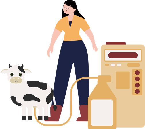 Milk Production  Illustration