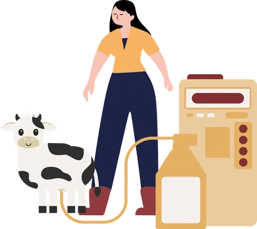 Milk Production  Illustration