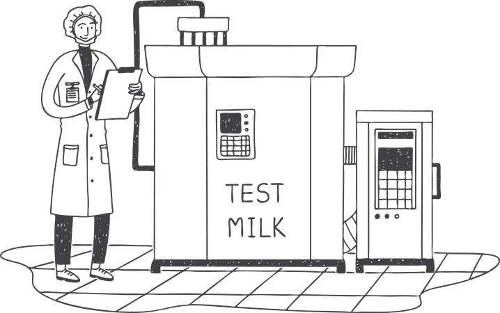 Milk production  Illustration