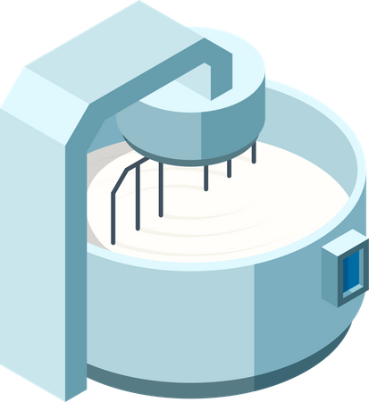 Milk production plant  Illustration