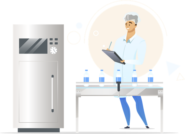 Milk production process  Illustration