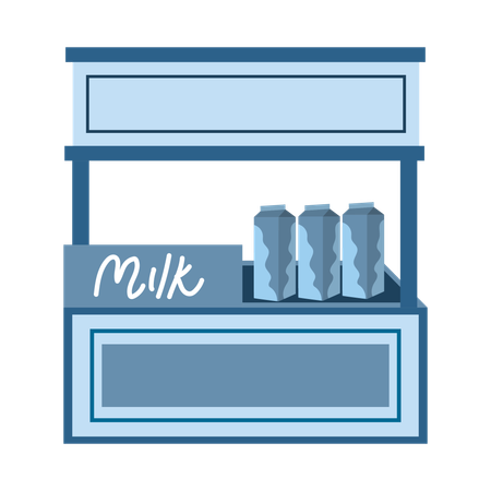 Milk Stand  Illustration