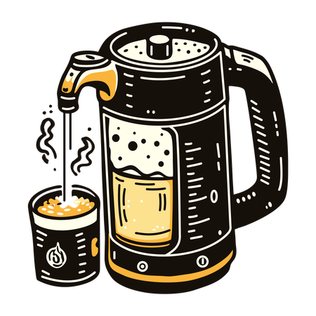 Milk Steamer  Illustration