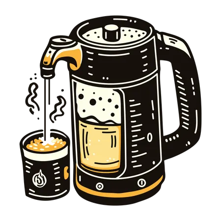 Milk Steamer  Illustration