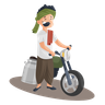 indian milkman illustration free download