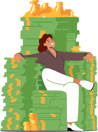 Millionaire Businesswoman  Illustration