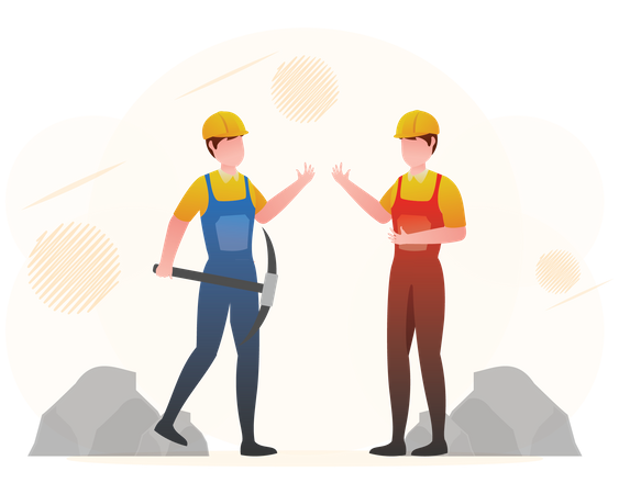 Mine workers Illustration