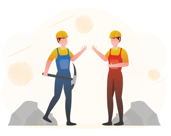 Mine workers  Illustration