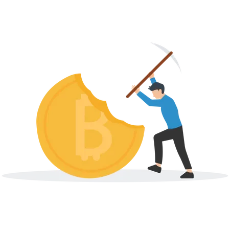 Minerador de bitcoins  Ilustração