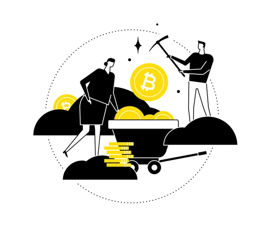 Minería Bitcoin  Ilustración