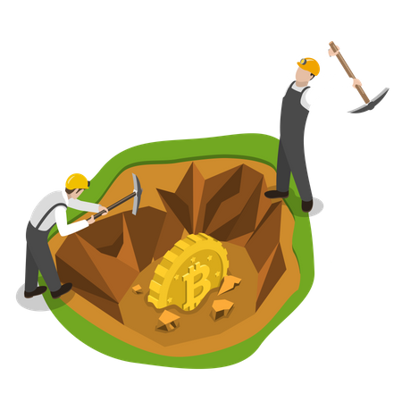 Minería Bitcoin  Ilustración