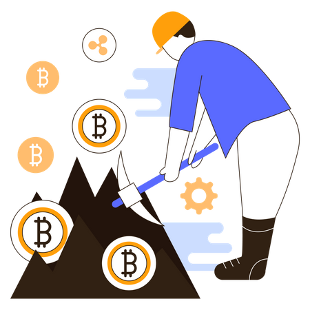 Minería Bitcoin  Ilustración