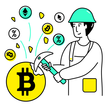Minería Bitcoin  Ilustración