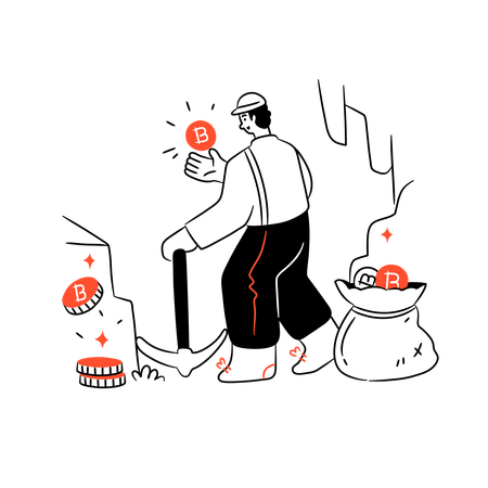 Minería Bitcoin  Ilustración