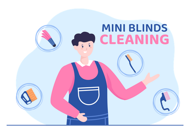 Mini Blinds Service  Illustration