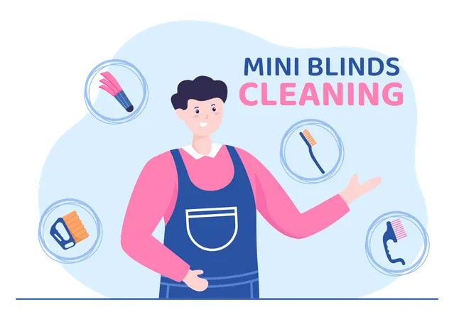 Mini Blinds Service  Illustration