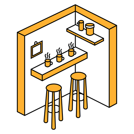 Mini cafe  Illustration