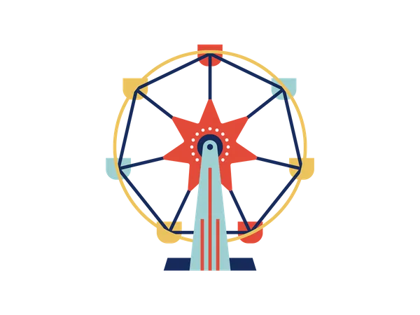Mini Ferris wheel Illustration