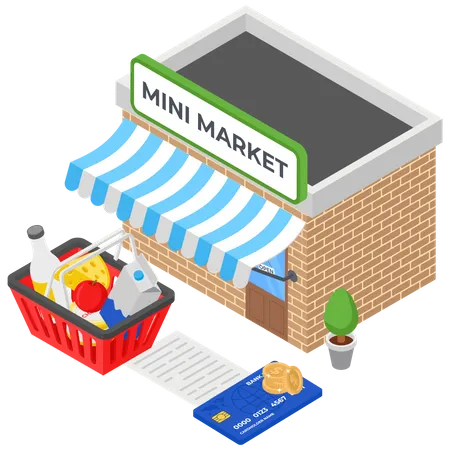 Mini Market Stall  Illustration