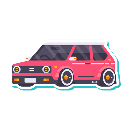 Mini sports car  Illustration