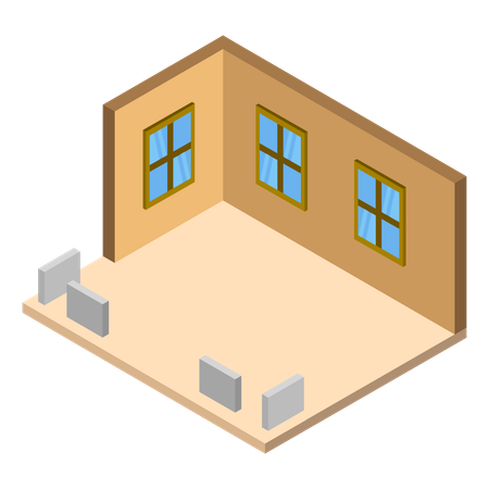 最小限の部屋  イラスト