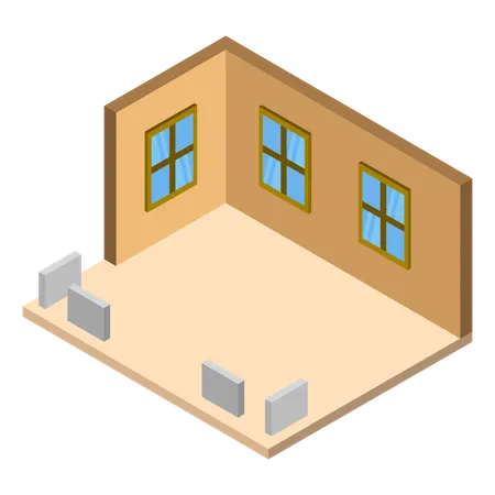 最小限の部屋  イラスト