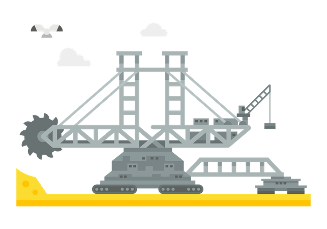 Mining crane Illustration