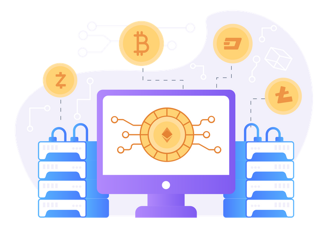 Mining Farm  Illustration