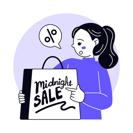 Vente de minuit  Illustration