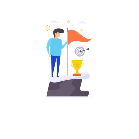 Misión cumplida con éxito  Ilustración