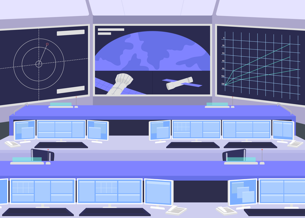 Mission control center  Illustration