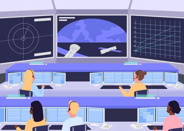 Mission control center  Illustration