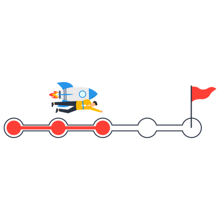 Parcours missionnaire vers le succès  Illustration