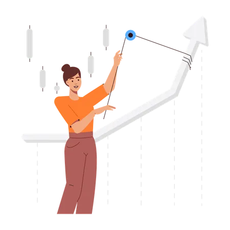 Mitarbeiter arbeitet im Revenue Management  Illustration
