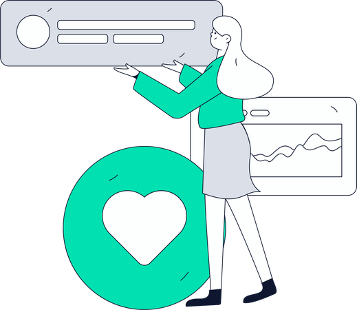 Mitarbeiter, der an der Datenanalyse arbeitet  Illustration