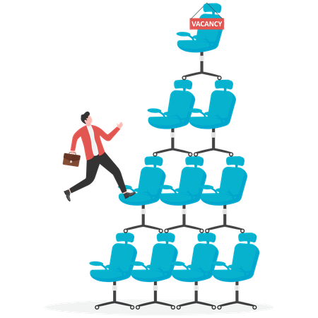 Mitarbeiter meistern Vorstellungsgespräche erfolgreich  Illustration