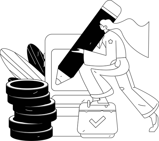Mitarbeiter besprechen Geschäftstermine  Illustration