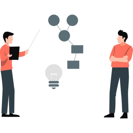 Mitarbeiter beim Business Networking  Illustration