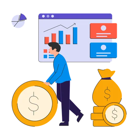 Mitarbeiter im Wealth Management  Illustration