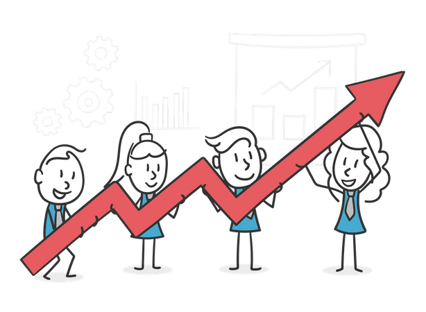 Zusammenarbeit der Mitarbeiter  Illustration