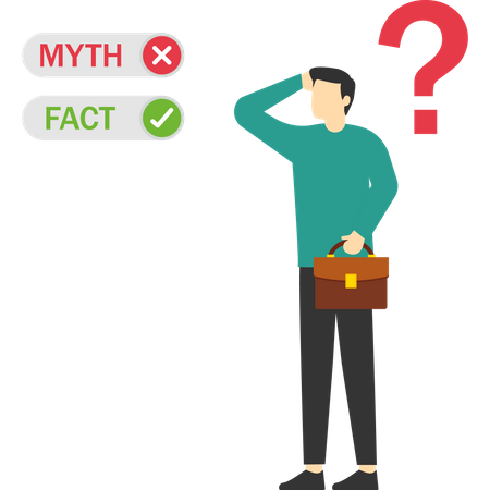 Mitos versus fatos  Ilustração