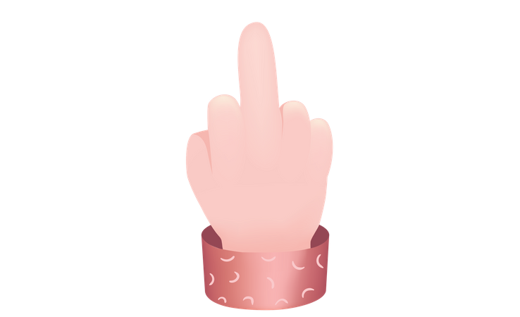 Mittelfingergeste  Illustration