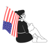 illustration for american flag