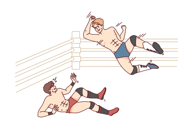MMA fighting ring Illustration