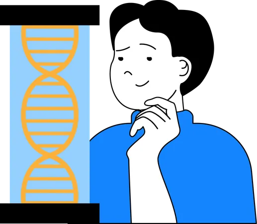 Mn doing dna researcha  Illustration