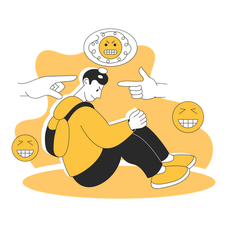 Mobbing und Missbrauch  Illustration