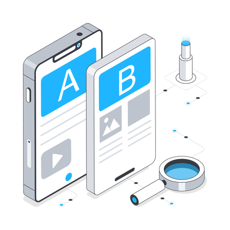 Mobile AB Testing  Illustration