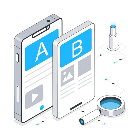 Mobile AB Testing  Illustration